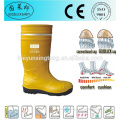 Yellow Black PVC Safety Gumboots Rain Boots for Work
